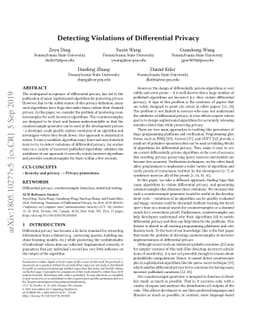 Detecting Violations of Differential Privacy