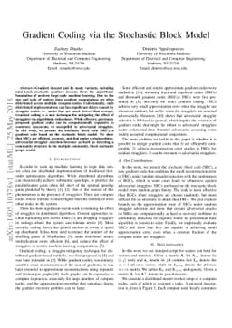 Gradient Coding via the Stochastic Block Model