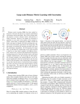 Large-scale Distance Metric Learning with Uncertainty