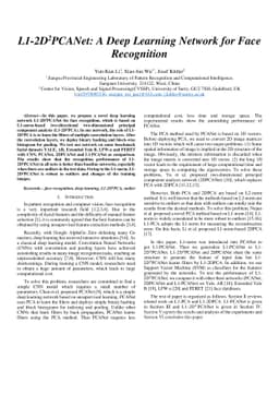 L1-(2D)2PCANet: A Deep Learning Network for Face Recognition
