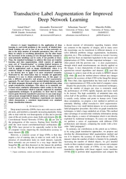 Transductive Label Augmentation for Improved Deep Network Learning