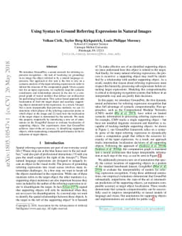 Using Syntax to Ground Referring Expressions in Natural Images