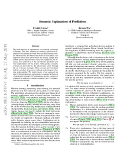 Semantic Explanations of Predictions