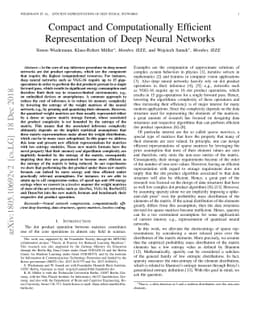 Compact and Computationally Efficient Representation of Deep Neural
  Networks