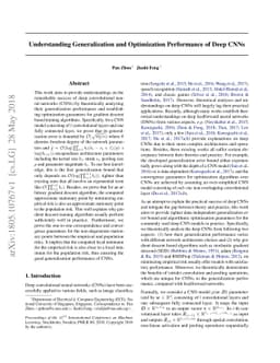 Understanding Generalization and Optimization Performance of Deep CNNs