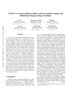 CerfGAN: A Compact, Effective, Robust, and Fast Model for Unsupervised
  Multi-Domain Image-to-Image Translation