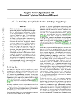 Adaptive Network Sparsification with Dependent Variational
  Beta-Bernoulli Dropout