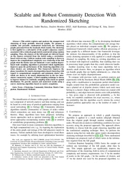 Scalable and Robust Community Detection with Randomized Sketching