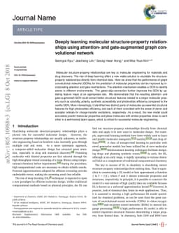 Deeply learning molecular structure-property relationships using
  attention- and gate-augmented graph convolutional network