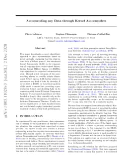 Autoencoding any Data through Kernel Autoencoders