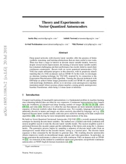 Theory and Experiments on Vector Quantized Autoencoders