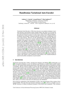 Hamiltonian Variational Auto-Encoder