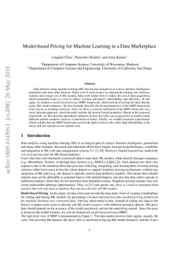 Model-based Pricing for Machine Learning in a Data Marketplace