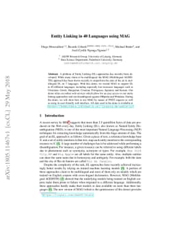 Entity Linking in 40 Languages using MAG