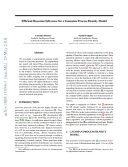 Efficient Bayesian Inference for a Gaussian Process Density Model