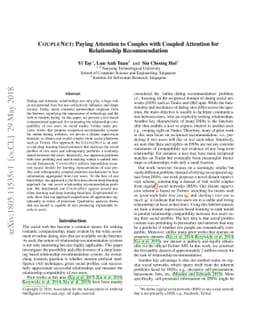 CoupleNet: Paying Attention to Couples with Coupled Attention for
  Relationship Recommendation