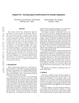AdapterNet - learning input transformation for domain adaptation