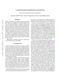 Can DNNs Learn to Lipread Full Sentences?