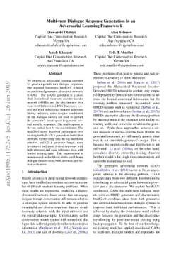 Multi-turn Dialogue Response Generation in an Adversarial Learning
  Framework