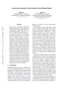 Adversarial Learning of Task-Oriented Neural Dialog Models