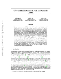 Grow and Prune Compact, Fast, and Accurate LSTMs