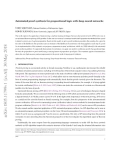 Automated proof synthesis for propositional logic with deep neural
  networks