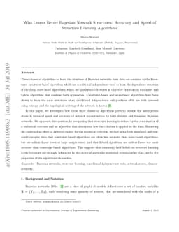 Who Learns Better Bayesian Network Structures: Accuracy and Speed of
  Structure Learning Algorithms