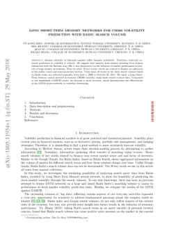 Long Short-Term Memory Networks for CSI300 Volatility Prediction with
  Baidu Search Volume