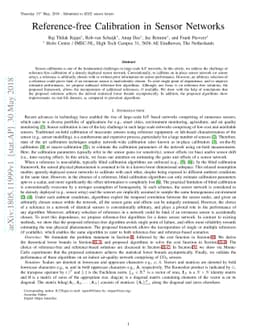 Reference-free Calibration in Sensor Networks