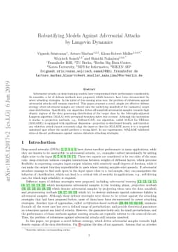 Robustifying Models Against Adversarial Attacks by Langevin Dynamics
