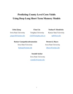 Predicting County Level Corn Yields Using Deep Long Short Term Memory
  Models