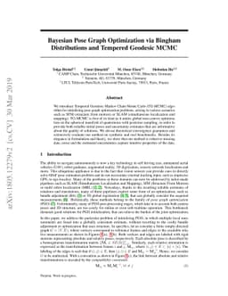 Bayesian Pose Graph Optimization via Bingham Distributions and Tempered
  Geodesic MCMC