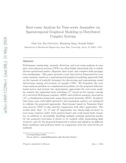 Root-cause Analysis for Time-series Anomalies via Spatiotemporal
  Graphical Modeling in Distributed Complex Systems