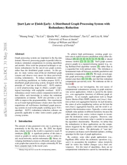 Start Late or Finish Early: A Distributed Graph Processing System with
  Redundancy Reduction