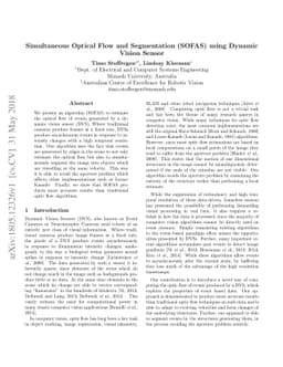 Simultaneous Optical Flow and Segmentation (SOFAS) using Dynamic Vision
  Sensor