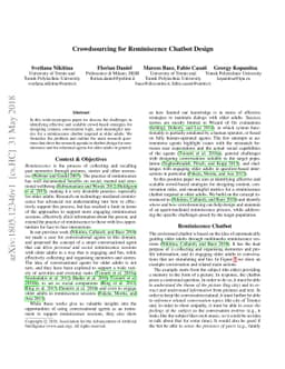 Crowdsourcing for Reminiscence Chatbot Design