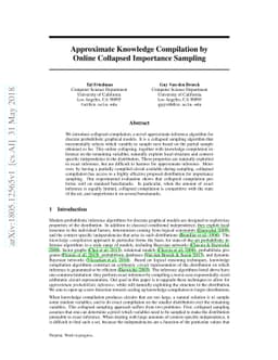 Approximate Knowledge Compilation by Online Collapsed Importance
  Sampling