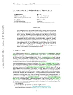 Generative Ratio Matching Networks