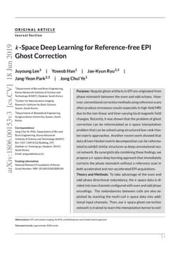 k-Space Deep Learning for Reference-free EPI Ghost Correction