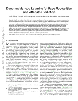 Deep Imbalanced Learning for Face Recognition and Attribute Prediction