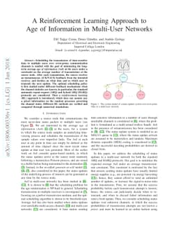 A Reinforcement Learning Approach to Age of Information in Multi-User
  Networks