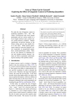 Some of Them Can be Guessed! Exploring the Effect of Linguistic Context
  in Predicting Quantifiers
