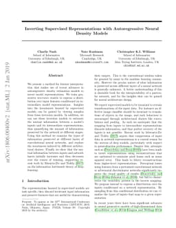 Inverting Supervised Representations with Autoregressive Neural Density
  Models