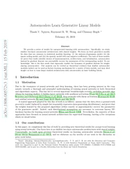 Autoencoders Learn Generative Linear Models