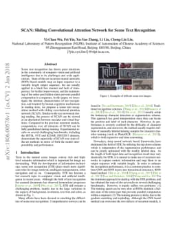 SCAN: Sliding Convolutional Attention Network for Scene Text Recognition