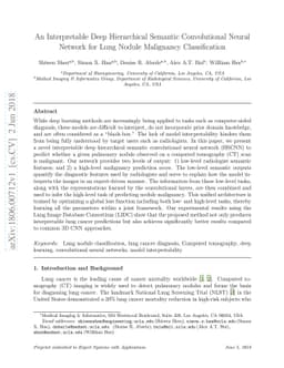 An Interpretable Deep Hierarchical Semantic Convolutional Neural Network
  for Lung Nodule Malignancy Classification