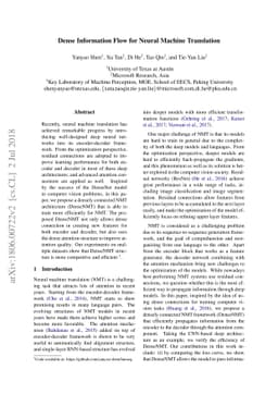 Dense Information Flow for Neural Machine Translation