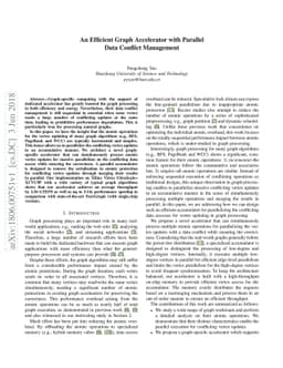 An Efficient Graph Accelerator with Parallel Data Conflict Management