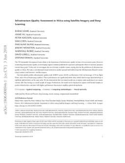Infrastructure Quality Assessment in Africa using Satellite Imagery and
  Deep Learning