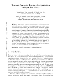 Bayesian Semantic Instance Segmentation in Open Set World